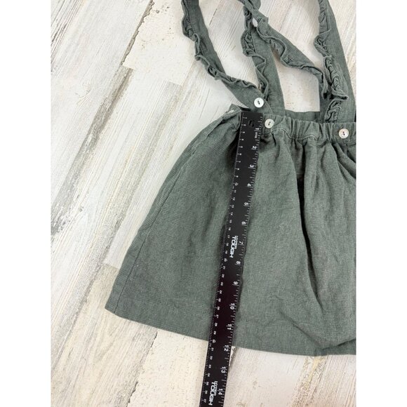 La Coqueta Green Pinafore Skirt Girls Sz 6 - Picture 13 of 15